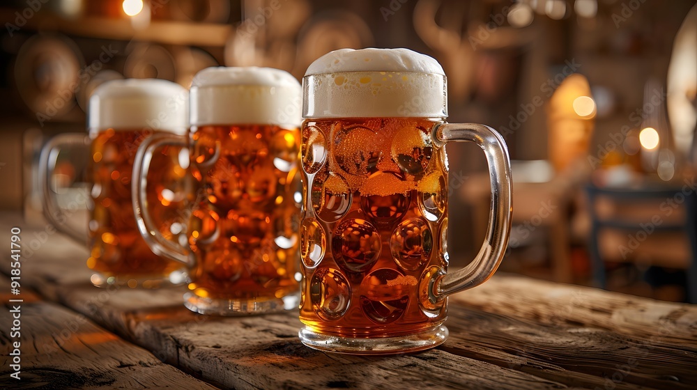 Rustic Oktoberfest Celebration. Traditional beer and pretzels on wooden table concept Rustic Oktoberfest Celebration. Traditional beer and pretzels on wooden table concept