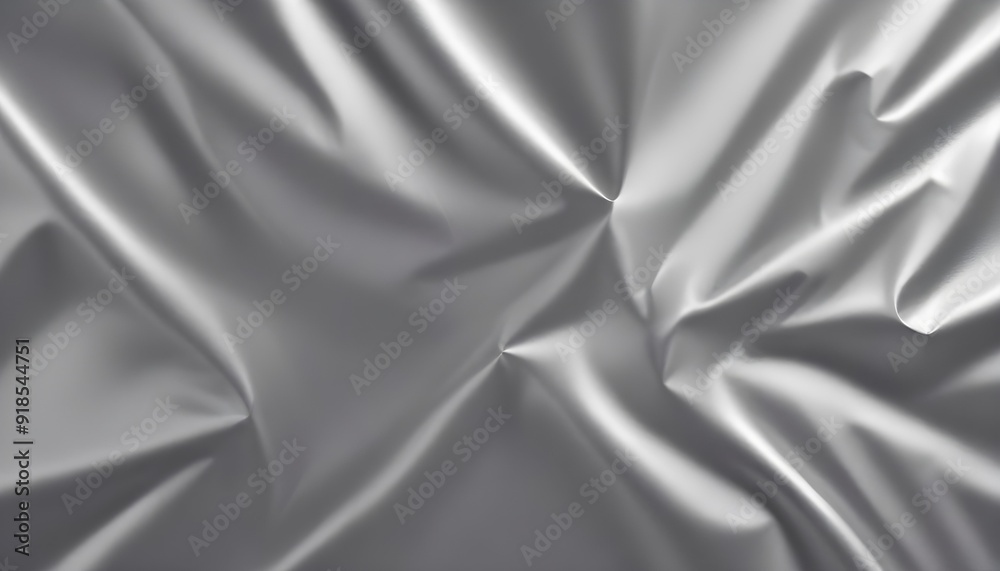 Obraz premium Silver texture, background of plastic packaging foil, cellophane