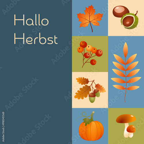Photos Hallo Herbst - Schriftzug in deutscher Sprache