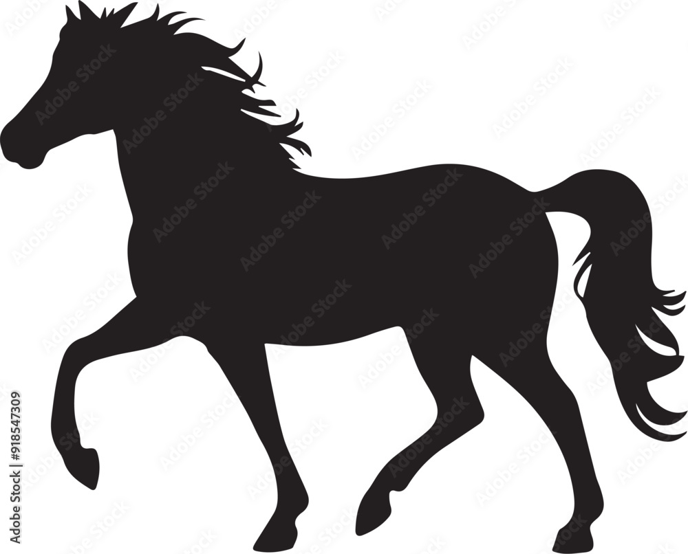 Silhouette of a horse vector Silhouette of a horse vector