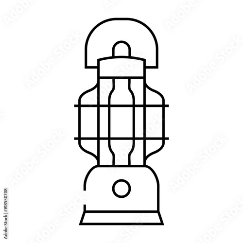 paraffin lamp line icon vector. paraffin lamp sign. isolated contour symbol black illustration