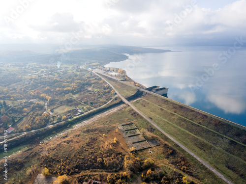 Aerial view of Ogosta Reservoir,  Bulgaria photo