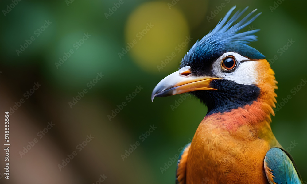 Colorful exotic bird posing in natural environment Colorful exotic bird posing in natural environment