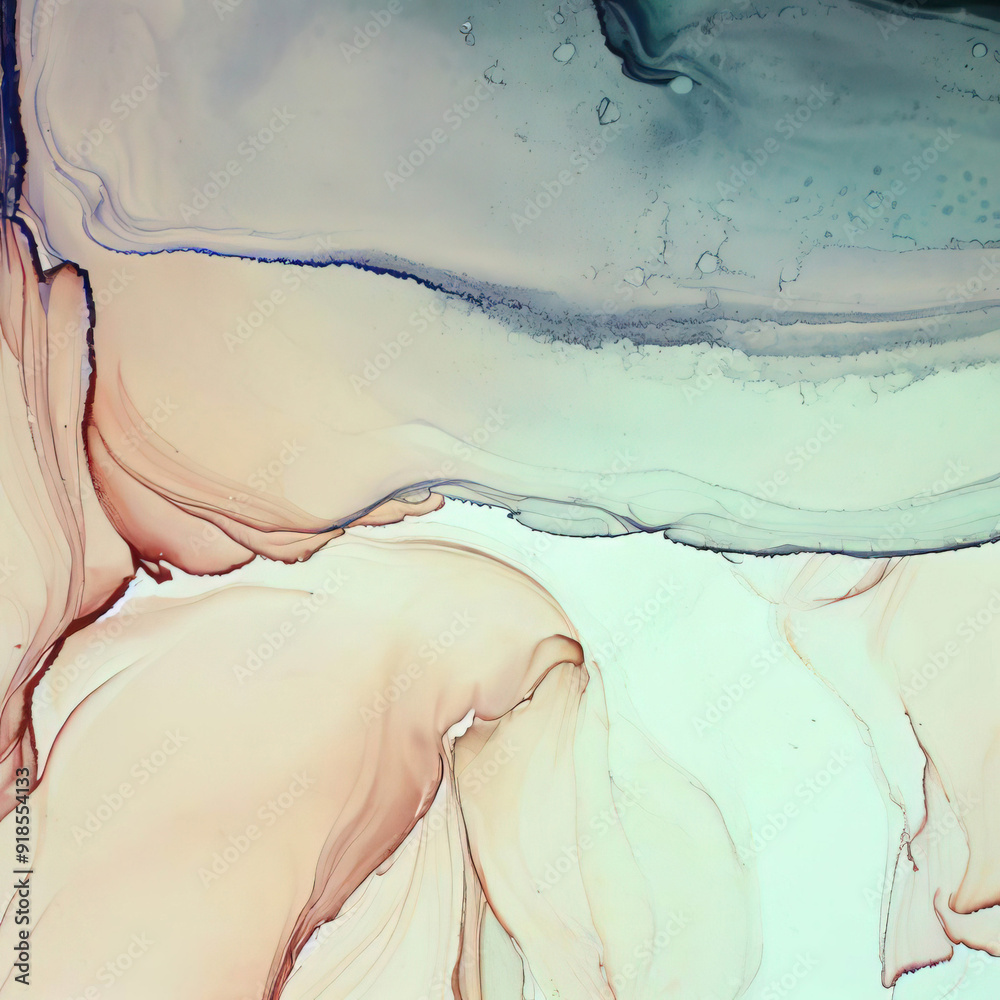 Marble ink abstract art, abstract background
