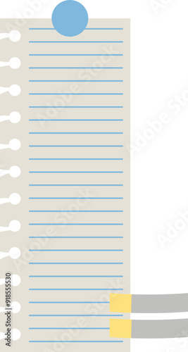 Blank sticky paper note