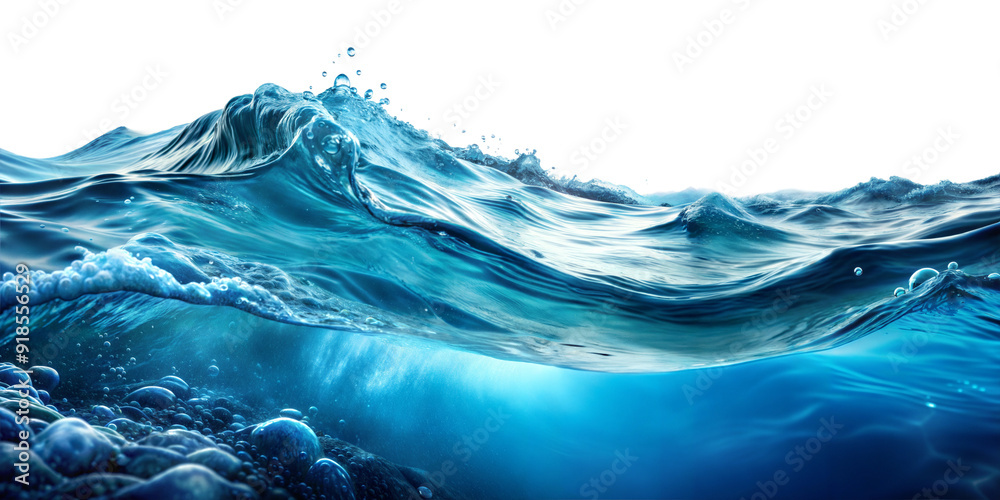 Dynamic water splash with bubbles capturing fluid movement isolated on transparent background Dynamic water splash with bubbles capturing fluid movement isolated on transparent background