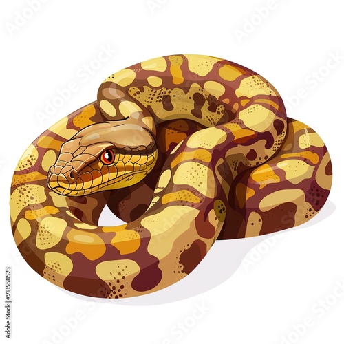 Anaconda Earth animal cartoon isolated whitebackground