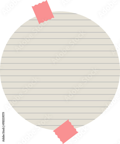 Round sticky paper note