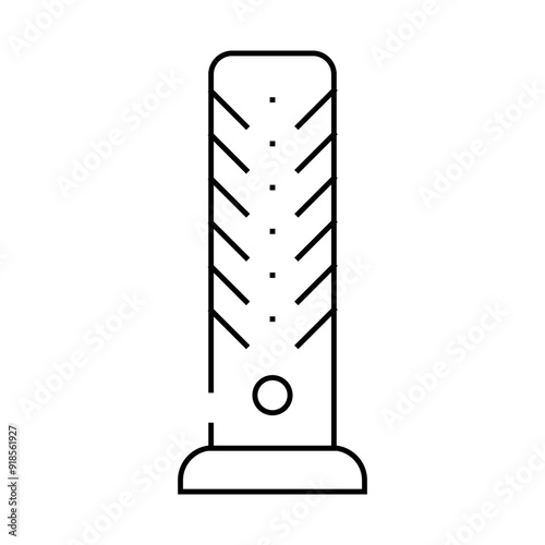 column fan line icon vector. column fan sign. isolated contour symbol black illustration