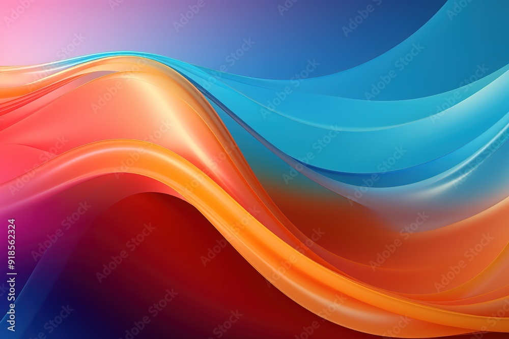Abstract background with flowing orange and blue waves. Abstract background with flowing orange and blue waves.
