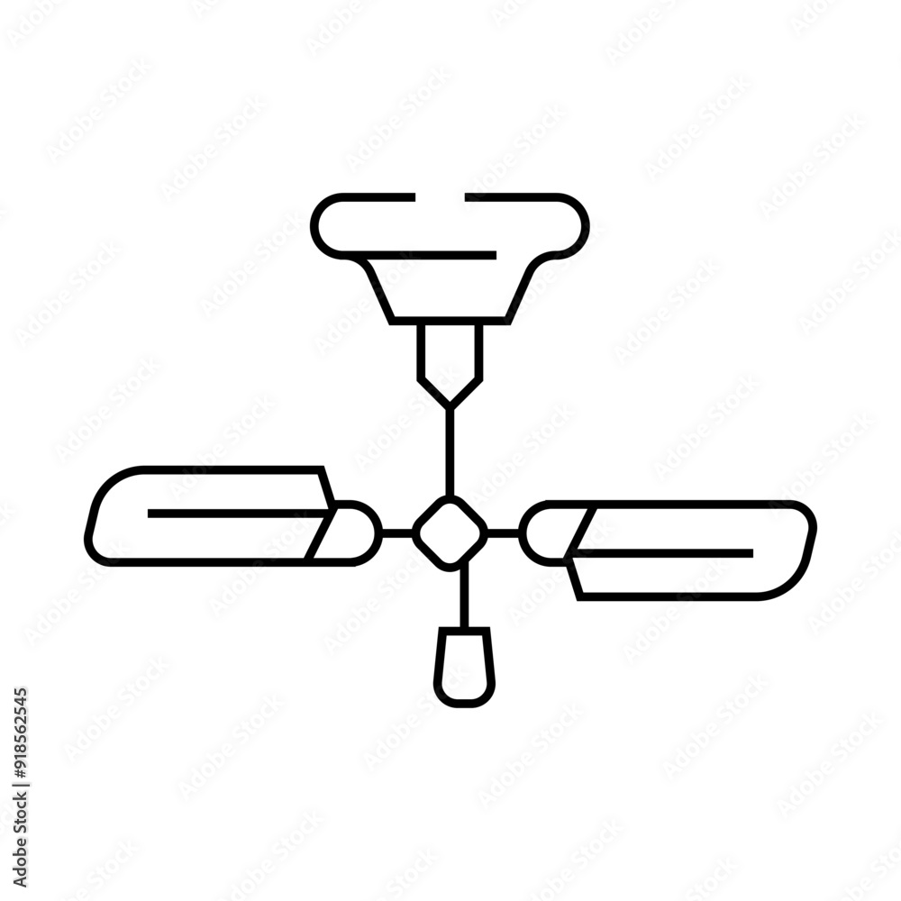 ceiling elegant fan line icon vector. ceiling elegant fan sign. isolated contour symbol black illustration ceiling elegant fan line icon vector. ceiling elegant fan sign. isolated contour symbol black illustration
