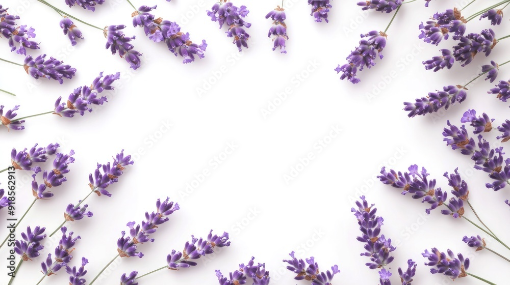 Lavender Flowers Border on White Background - Elegant border of lavender flowers arranged on a white background, perfect for floral designs, invitations, or natural-themed projects. Lavender Flowers Border on White Background - Elegant border of lavender flowers arranged on a white background, perfect for floral designs, invitations, or natural-themed projects.