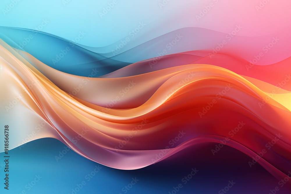 Fototapeta premium Abstract background with flowing waves in vibrant colors.