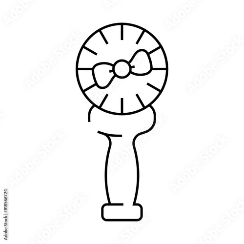 children fan line icon vector. children fan sign. isolated contour symbol black illustration