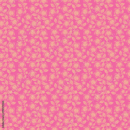 Abstract seamless allover floral chintz pattern design for Textile prints, wallpapers and other decorative projects