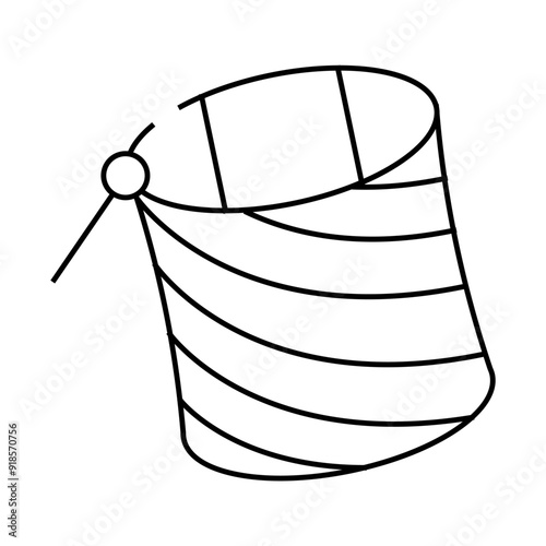 frameless kite flying line icon vector. frameless kite flying sign. isolated contour symbol black illustration