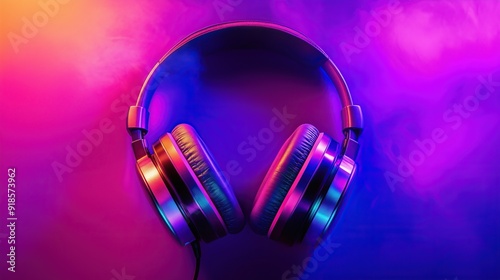 Colorful Silent Disco Headphones photo