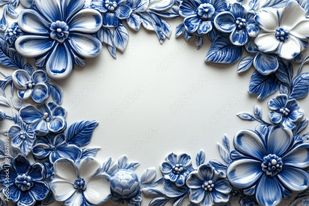 Blue and white border with Gzhel style ornaments. Mediterranean porcelain pottery isolated on white background
Blue and white border with Gzhel style ornaments. Mediterranean porcelain pottery isolated on white background