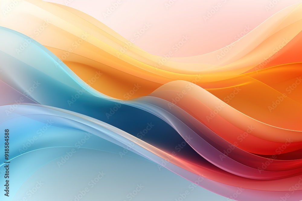 Abstract background with smooth, flowing, colorful waves. Abstract background with smooth, flowing, colorful waves.