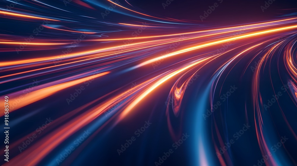 Modern abstract high-speed light effect. Abstract background with curved beams of light. Technology futuristic dynamic motion. Movement pattern for banner or poster design background concept.
Modern abstract high-speed light effect. Abstract background with curved beams of light. Technology futuristic dynamic motion. Movement pattern for banner or poster design background concept.