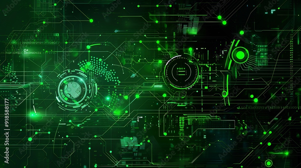 Abstract Technology Background With Futuristic Interface Elements Abstract Technology Background With Futuristic Interface Elements