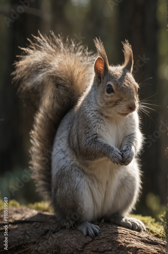 Adorable Squirrel in Forest Setting
