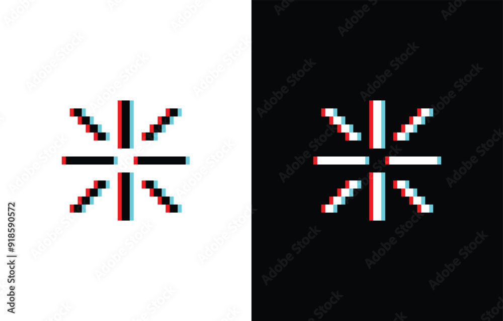 glich effect loading 8 bit icon vector Pixel art loading bar for game ...