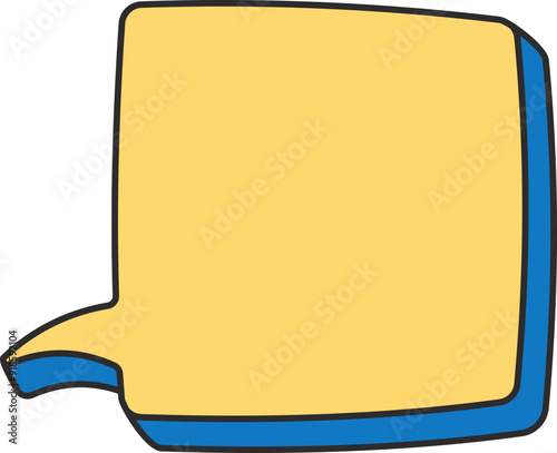 Empty speech bubble template pop art style outline