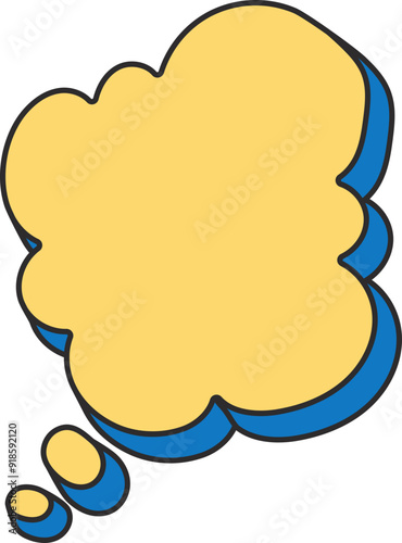 Comic text message box vintage speech bubble