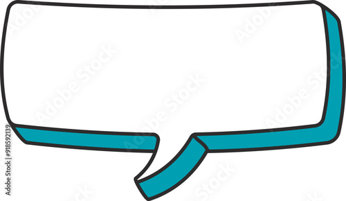 Empty speech bubble template pop art style outline