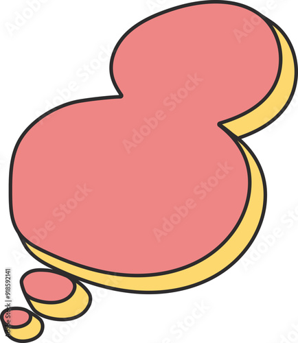 Blank speech balloon pop up hand drawn