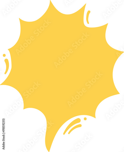 Chat message dialog box hand drawn sticker