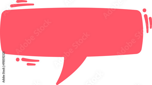 Empty speech bubble template pop art style outline