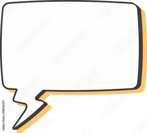 Speech bubble blank template pop up style illustration