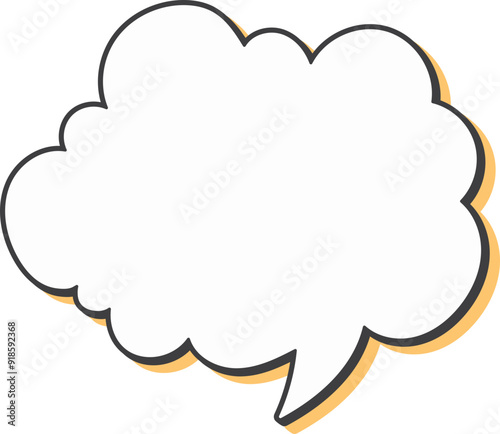 Chat message dialog box hand drawn sticker