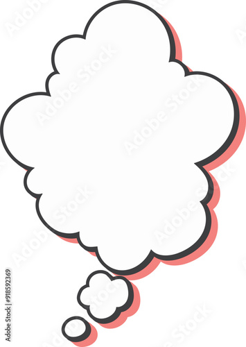 Comic text message box vintage speech bubble