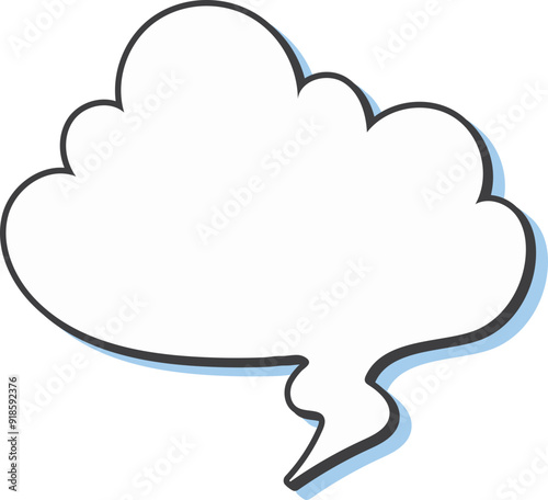 Speech bubble blank template pop up style illustration