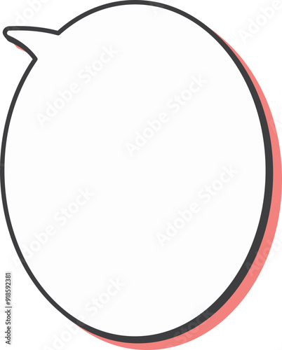 Speech bubble blank template pop up style illustration