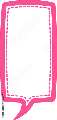Empty speech bubble template pop art style outline