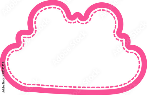 Comic text message box vintage speech bubble