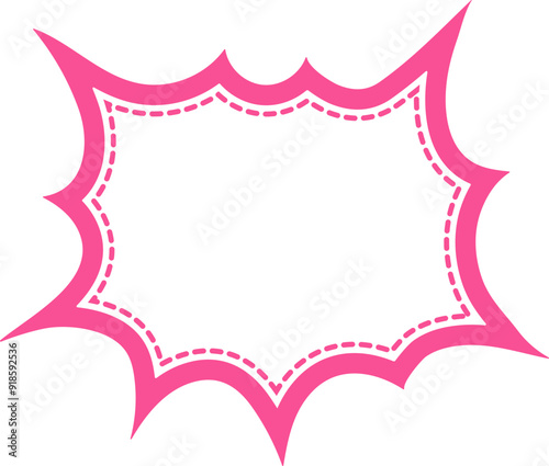 Chat message dialog box hand drawn sticker