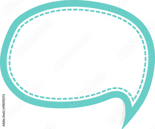 Blank speech balloon pop up hand drawn