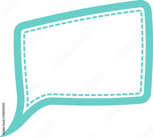 Empty speech bubble template pop art style outline