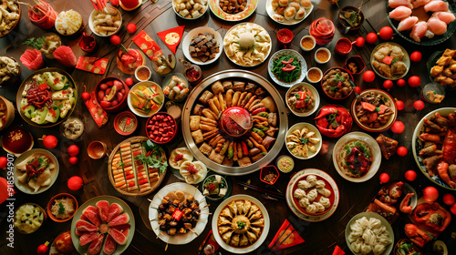 Classic typical Chinese New Year Food - Traditional Dishes for the Celebration