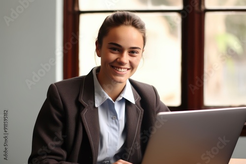 New Zealand high school girl studying at her desk