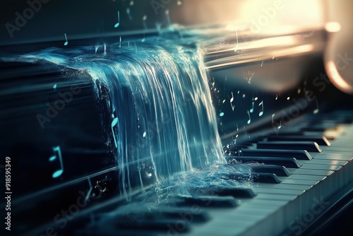 Waterfall Piano Keys. Hobbies and Leisur photo