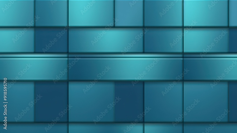 Fototapeta premium Simple blue geometric pattern on a plain background