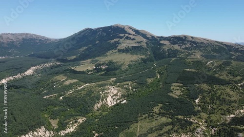 Mountain Tusnica, Livno, Bosnia and Herzegovina, aerial drone view.  photo