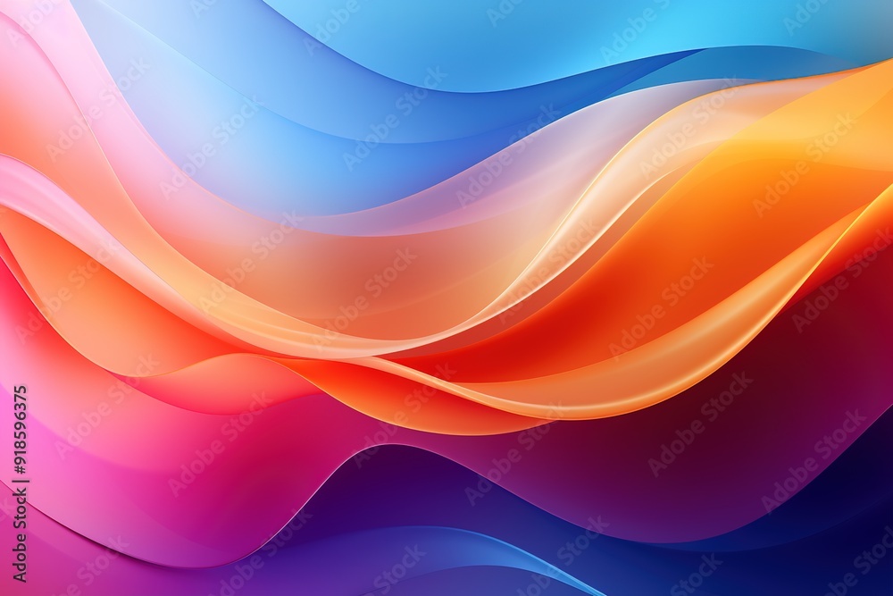 Abstract colorful wavy background with vibrant gradients and smooth curves.
