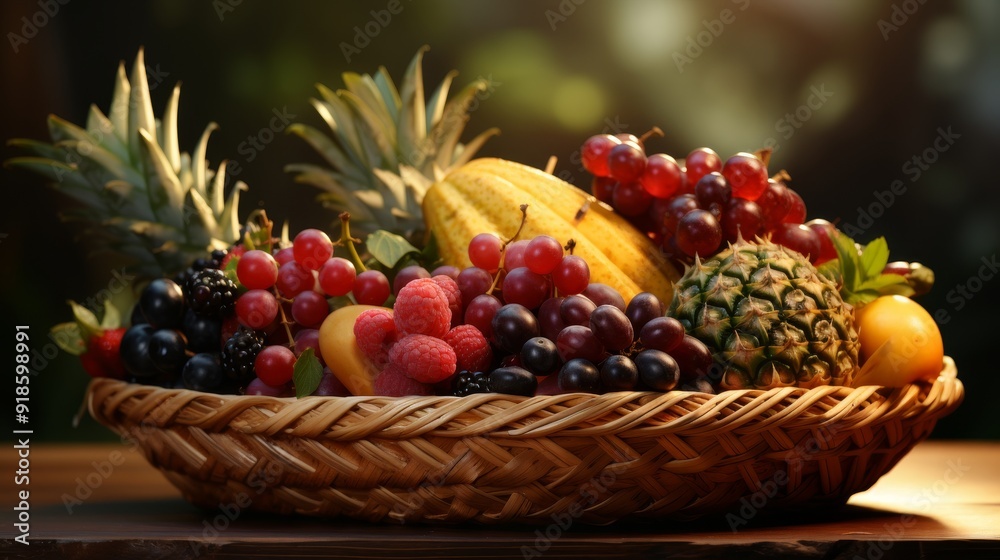 Realistic plate of fresh fruits and vegetables with detailed textures and moisture, evoking hunger Realistic plate of fresh fruits and vegetables with detailed textures and moisture, evoking hunger